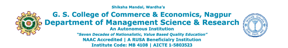 G. S. College of Commerce and Economics Department of Management Sciences and Research, Nagpur logo